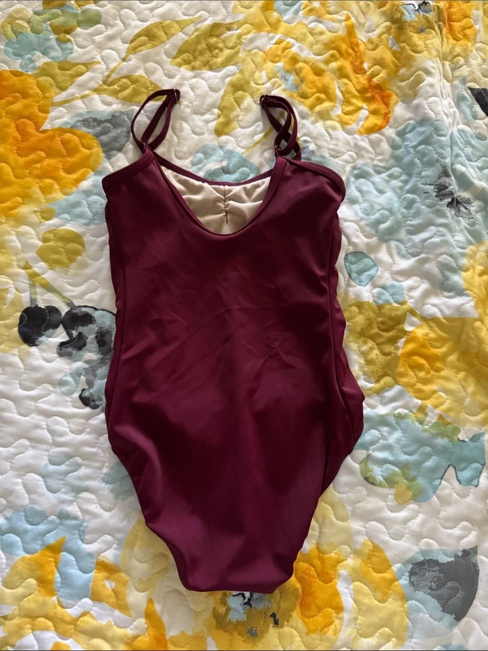 Weissman Burgundy One-Piece Swimsuit